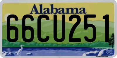 AL license plate 66CU251