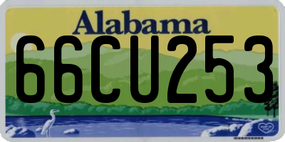 AL license plate 66CU253
