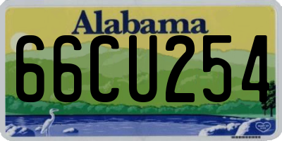 AL license plate 66CU254