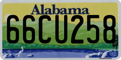 AL license plate 66CU258