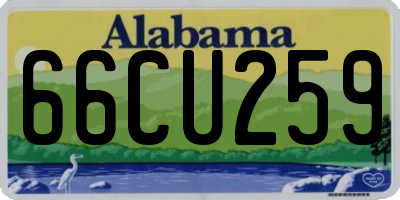 AL license plate 66CU259