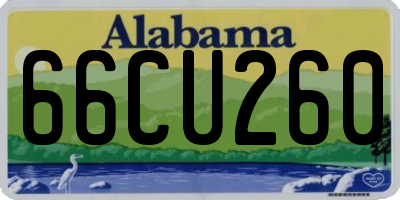 AL license plate 66CU260