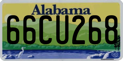 AL license plate 66CU268