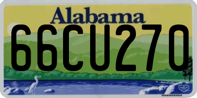 AL license plate 66CU270