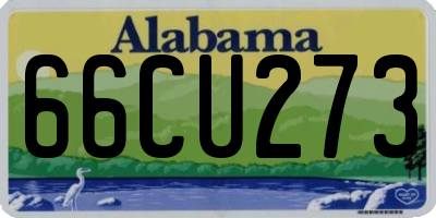 AL license plate 66CU273