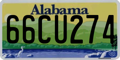 AL license plate 66CU274