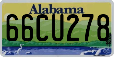 AL license plate 66CU278