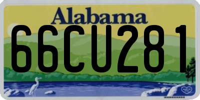 AL license plate 66CU281