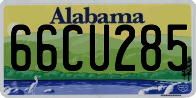 AL license plate 66CU285