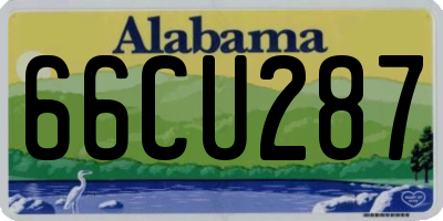 AL license plate 66CU287