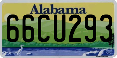 AL license plate 66CU293