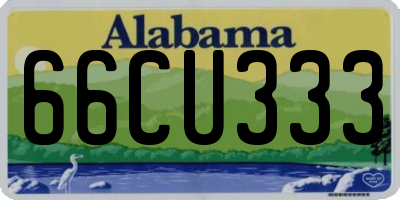 AL license plate 66CU333
