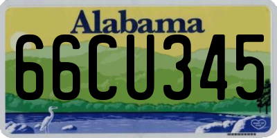 AL license plate 66CU345