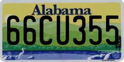 AL license plate 66CU355