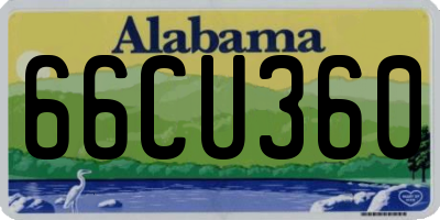 AL license plate 66CU360