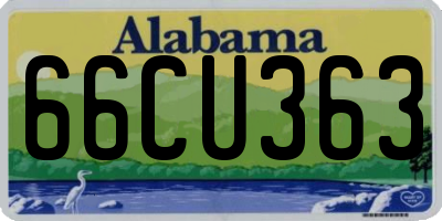 AL license plate 66CU363
