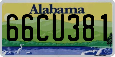 AL license plate 66CU381