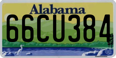 AL license plate 66CU384