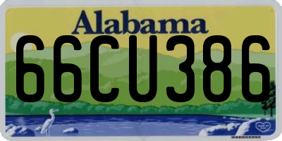 AL license plate 66CU386