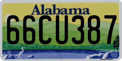 AL license plate 66CU387