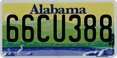 AL license plate 66CU388