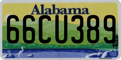 AL license plate 66CU389
