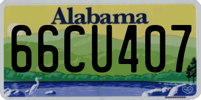 AL license plate 66CU407