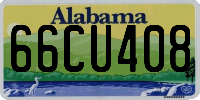AL license plate 66CU408