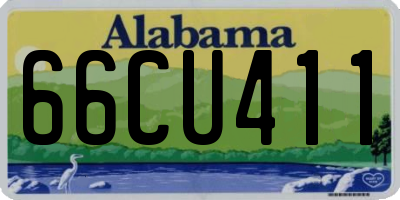 AL license plate 66CU411
