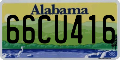 AL license plate 66CU416