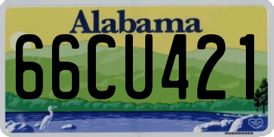 AL license plate 66CU421