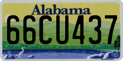 AL license plate 66CU437