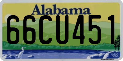 AL license plate 66CU451