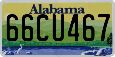 AL license plate 66CU467