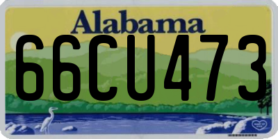 AL license plate 66CU473