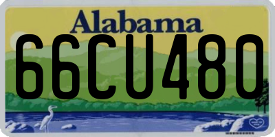 AL license plate 66CU480