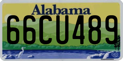 AL license plate 66CU489