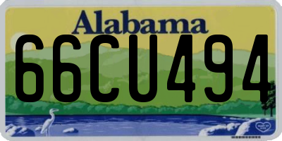 AL license plate 66CU494