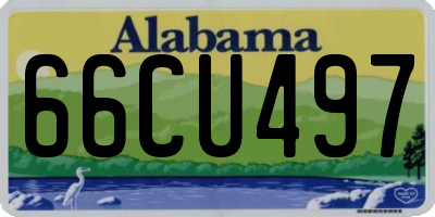 AL license plate 66CU497
