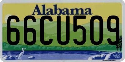 AL license plate 66CU509
