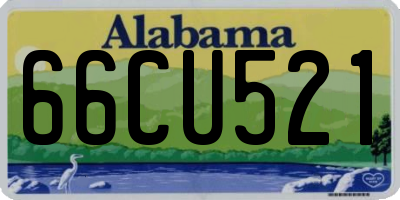 AL license plate 66CU521