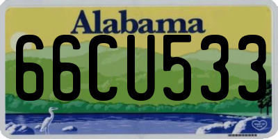 AL license plate 66CU533