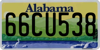 AL license plate 66CU538