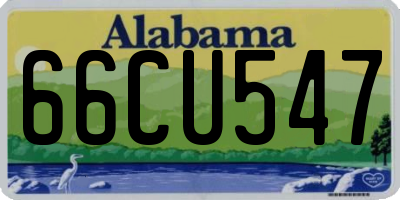 AL license plate 66CU547