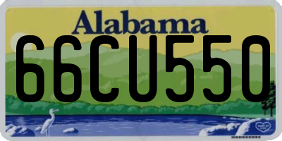 AL license plate 66CU550