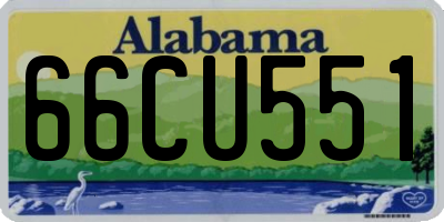 AL license plate 66CU551