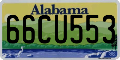 AL license plate 66CU553