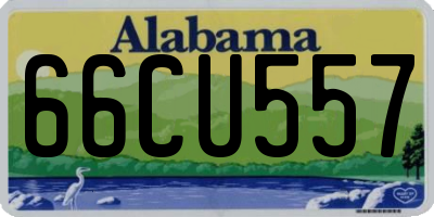AL license plate 66CU557
