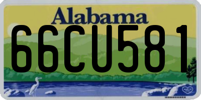 AL license plate 66CU581