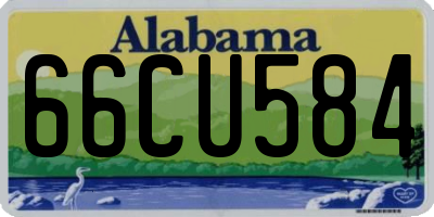 AL license plate 66CU584